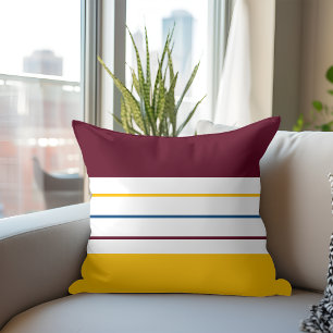 Coussin Rayures Ambre Mûre Colorées