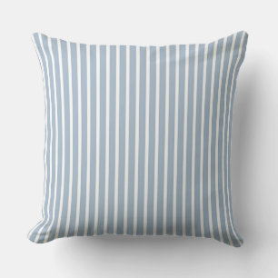Coussin Rayures blanc bleu pâle  