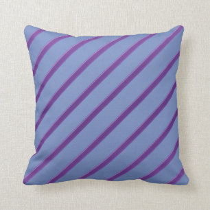 Coussin Rayures bleues et pourpres