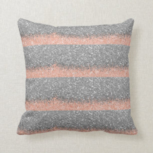Coussin Rayures brillantes métalliques de parties