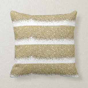 Coussin Rayures brillantes métalliques de parties