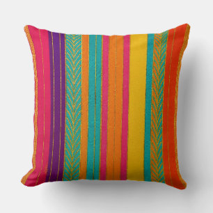 Coussin Rayures Brillantes Rétro 60 MOD