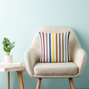 Coussin Rayures Colorées d'Été