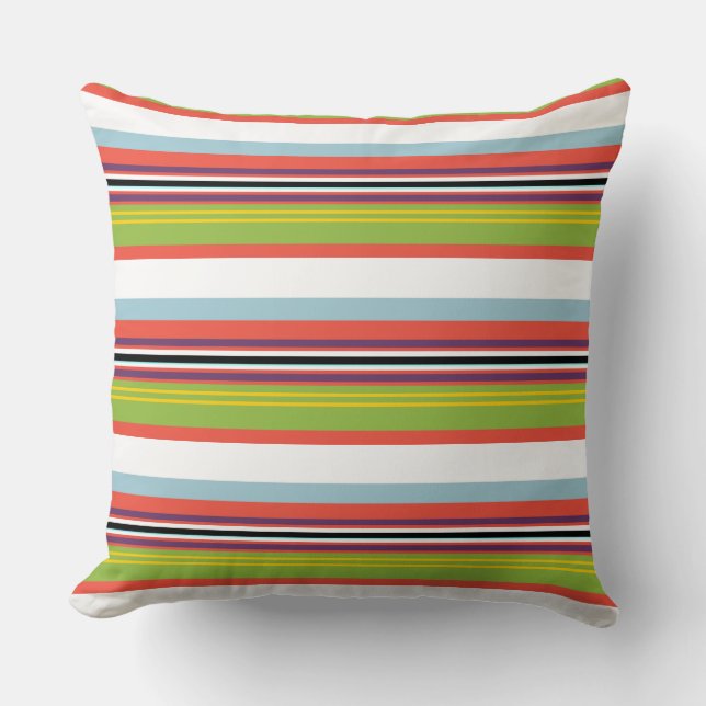 Coussin Rayures colorées magiques (Recto)