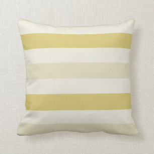 Coussin Rayures crèmes jaunes