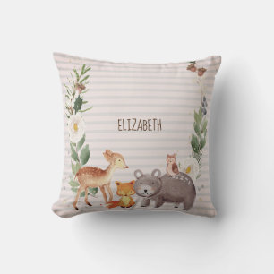 Coussin Rayures d'animaux des bois