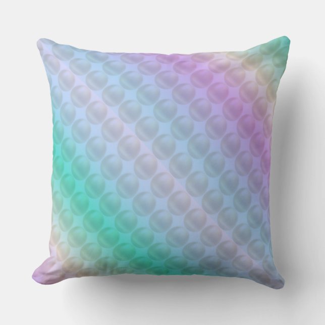 Coussin Rayures de couleur pastel multicolore (Recto)