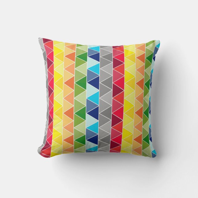 Coussin Rayures de couleur réversible (Recto)