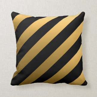Coussin Rayures de diagonale d'or