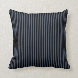 Coussin Rayures de gris noir et bleu