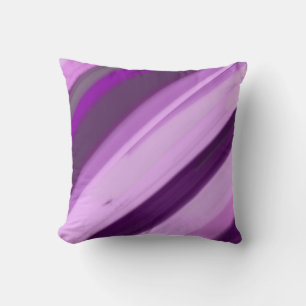 Coussin Rayures de lavande violette