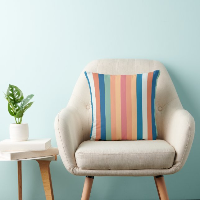 Coussin Rayures de nuances de couleur (Chaise)