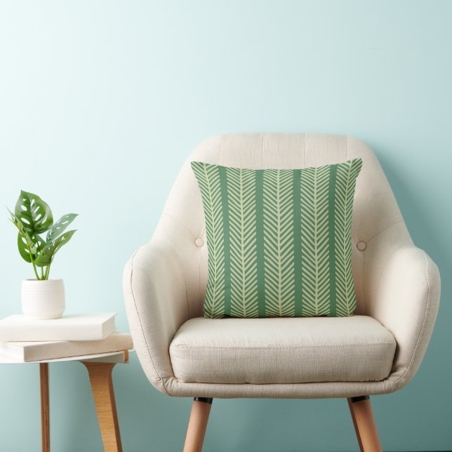 Coussin Rayures de palmier tropical (Chaise)