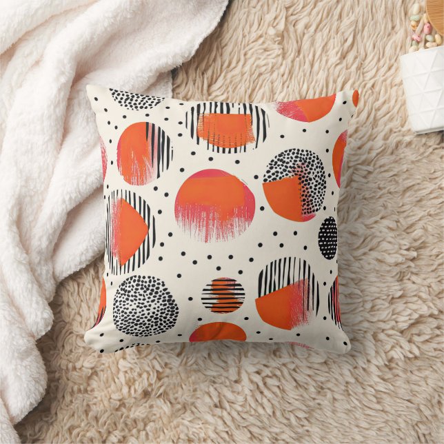 Coussin Rayures de tranche de citron bold (4) (Couverture)