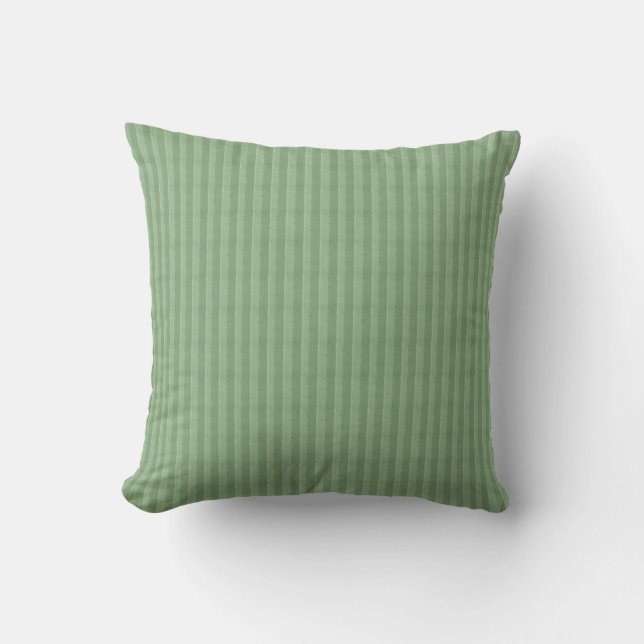 Coussin Rayures de vert sauge (Recto)