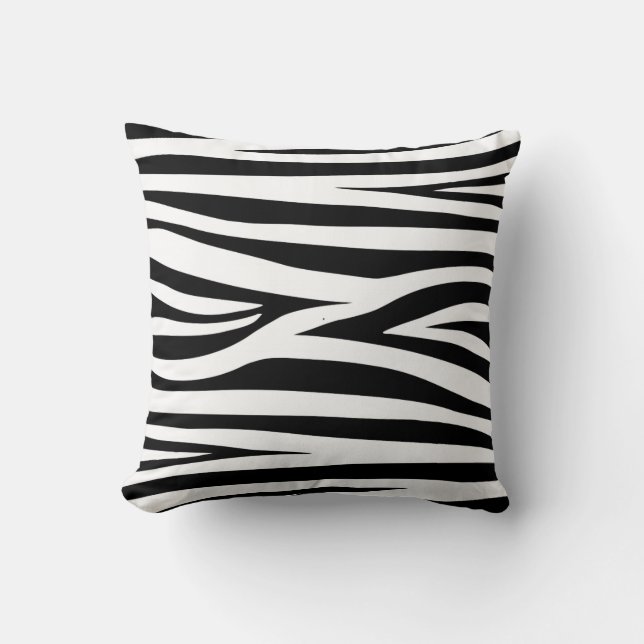COUSSIN RAYURES DÉCORATIVES DE ZÈBRE (Recto)