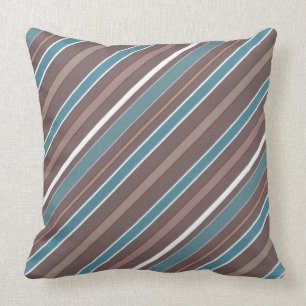 Coussin Rayures diagonales géométriques avec toute coule