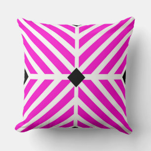 Coussin Rayures diagonales roses