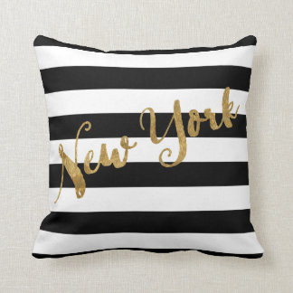 Coussin Rayures d'or de New York