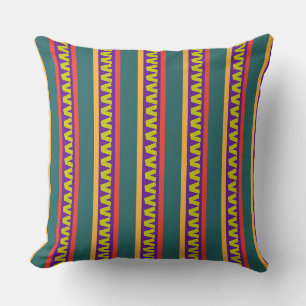 Coussin Rayures et symboles