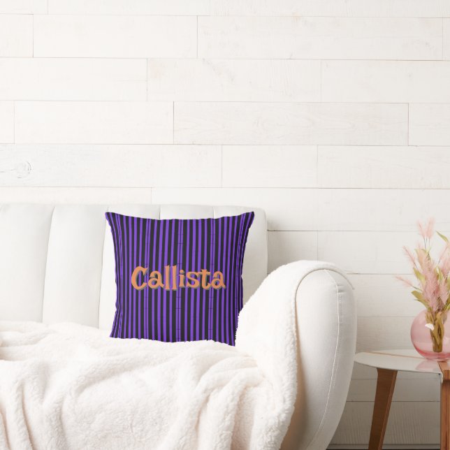 Coussin Rayures gothiques violettes et noires (Canapé)