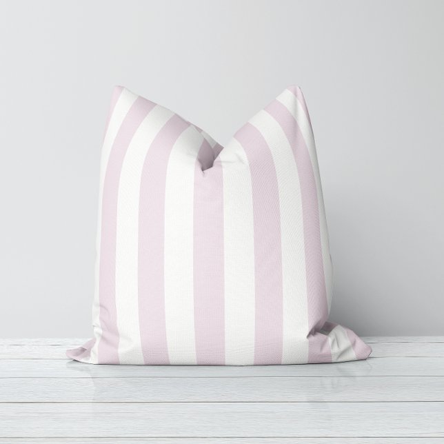 Coussin Rayures Intemporelles Rose Pastel (Créateur téléchargé)