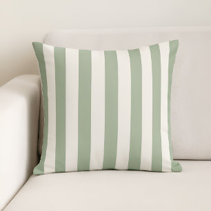 Coussin Rayures intemporelles Sage Green