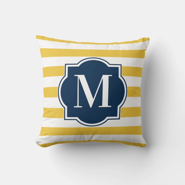 Coussin Rayures jaunes (Recto)