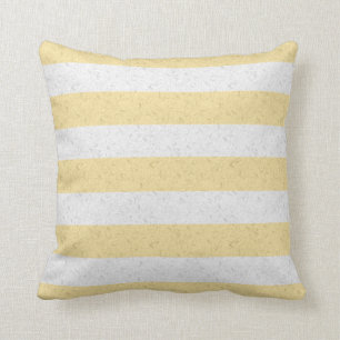 Coussin Rayures jaunes et blanches
