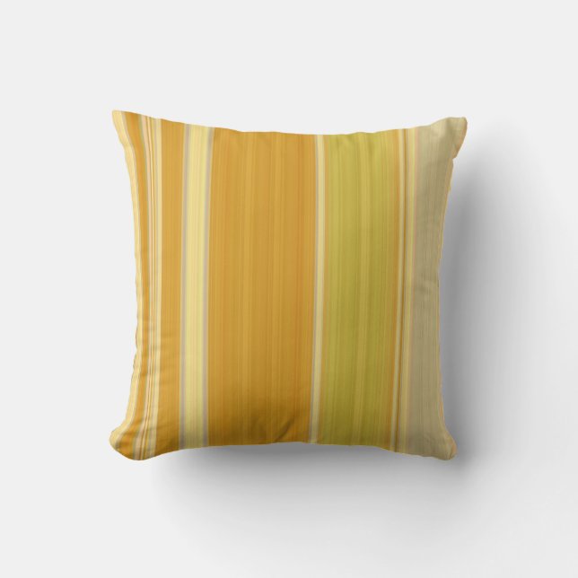 Coussin Rayures Jaunes Soleil (Recto)