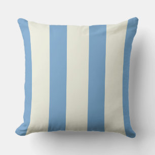 Coussin Rayures larges bleu clair et crème Funhaus