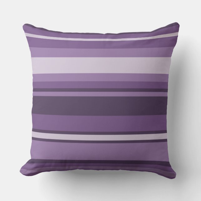 Coussin Rayures lavande (Recto)