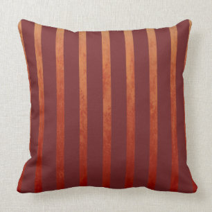 Coussin Rayures modifiées la tonalité rouges d'Ombre