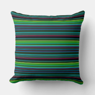 Coussin Rayures néon colorées mignonnes