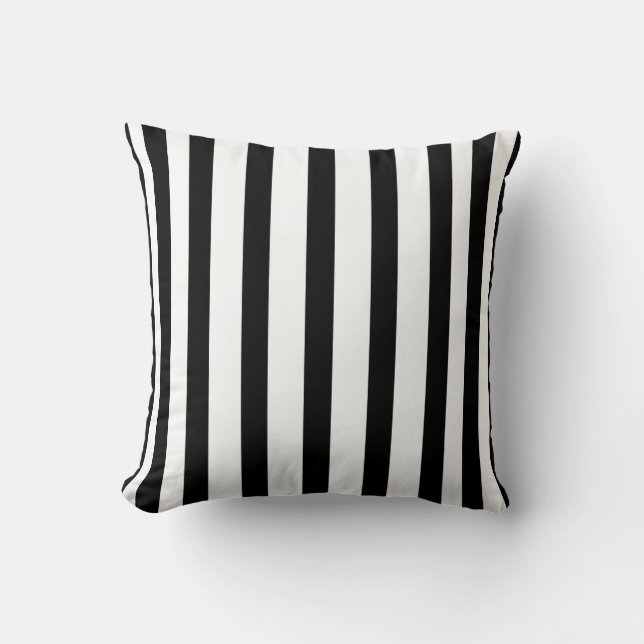 Coussin Rayures noires (Recto)