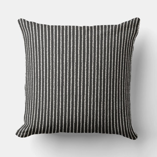 Coussin Rayures noires et blanches (Recto)
