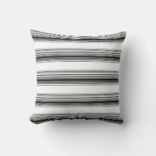 Coussin Rayures noires et blanches modernes