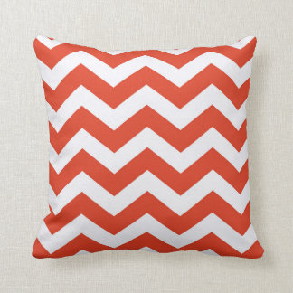Coussin Rayures oranges et blanches de Chevron