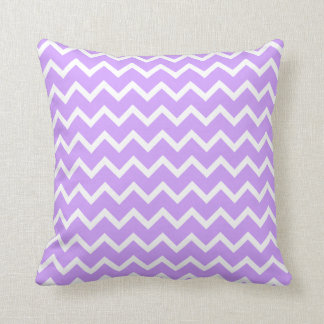 Coussin Rayures pourpres et blanches de zigzag