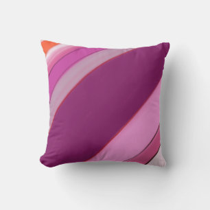 Coussin Rayures prune pourpre
