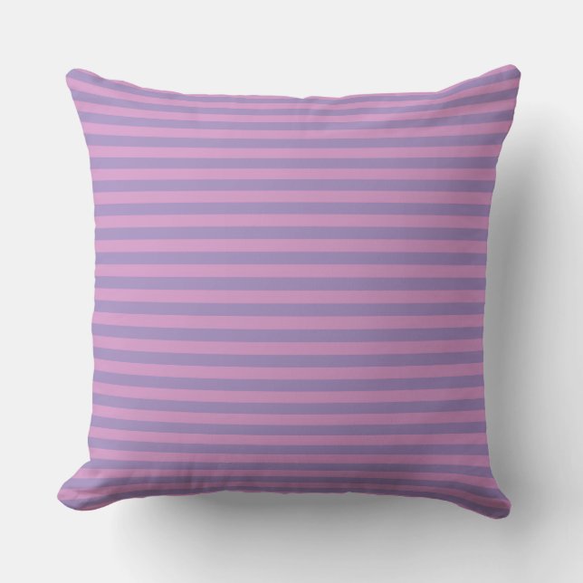 Coussin Rayures roses violettes sans couture (Recto)