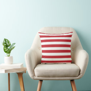Coussin Rayures rouges et blanches