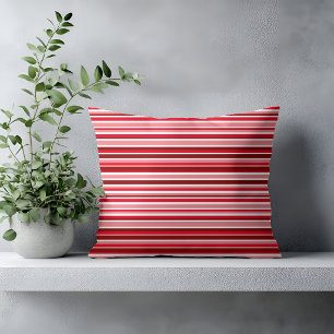 Coussin Rayures Rouges Modernes