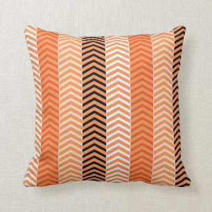 Coussin Rayures variées oranges modernes élégantes de