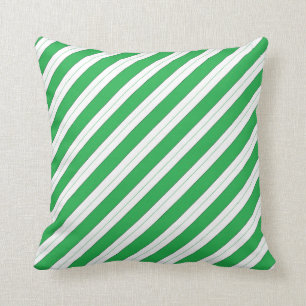 Coussin Rayures vertes de sucre de canne
