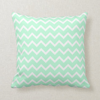 Coussin Rayures vertes en bon état de Chevron de zigzag