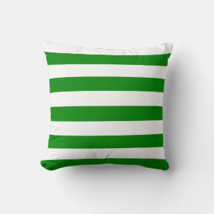 Coussin Rayures vertes et blanches