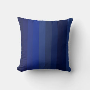 Coussin Rayures verticales classiques navy et cobalt