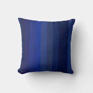 Coussin Rayures verticales classiques navy et cobalt