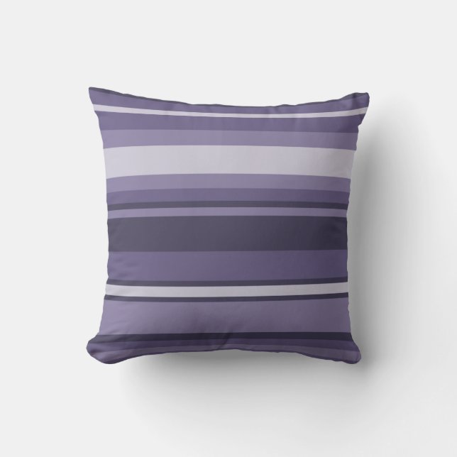 Coussin Rayures violettes heather (Recto)